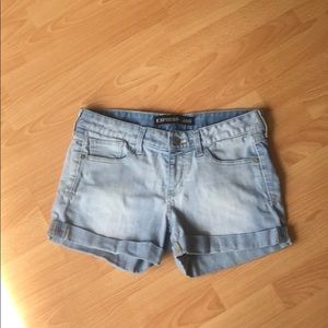 Low rise jean shorts